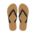 Xmas Candy Cane Stripes Print Flip Flops