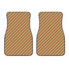 Xmas Candy Cane Stripes Print Front Car Floor Mats