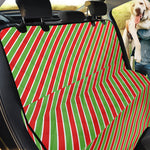 Xmas Candy Cane Stripes Print Pet Car Back Seat Cover