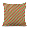 Xmas Candy Cane Stripes Print Pillow Cover