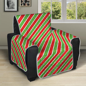 Xmas Candy Cane Stripes Print Recliner Protector