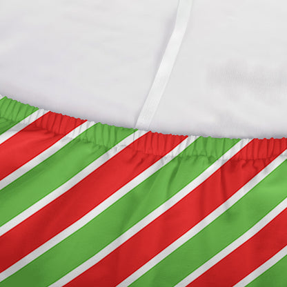 Xmas Candy Cane Stripes Print Sofa Cover