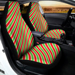 Xmas Candy Cane Stripes Print Universal Fit Car Seat Covers