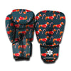 Xmas Dachshund Pattern Print Boxing Gloves