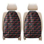 Xmas Dachshund Pattern Print Car Seat Organizers