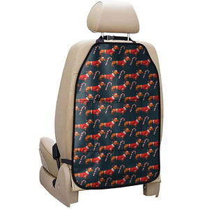 Xmas Dachshund Pattern Print Car Seat Organizers