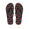 Xmas Dachshund Pattern Print Flip Flops