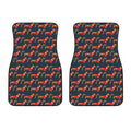 Xmas Dachshund Pattern Print Front Car Floor Mats