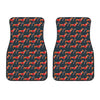 Xmas Dachshund Pattern Print Front Car Floor Mats