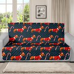 Xmas Dachshund Pattern Print Futon Protector