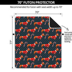 Xmas Dachshund Pattern Print Futon Protector