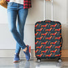 Xmas Dachshund Pattern Print Luggage Cover