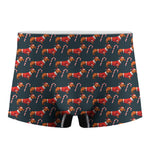 Xmas Dachshund Pattern Print Men's Boxer Briefs