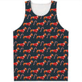 Xmas Dachshund Pattern Print Men's Tank Top