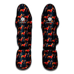 Xmas Dachshund Pattern Print Muay Thai Shin Guard