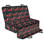 Xmas Dachshund Pattern Print Pet Car Back Seat Cover