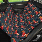 Xmas Dachshund Pattern Print Pet Car Back Seat Cover