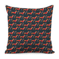 Xmas Dachshund Pattern Print Pillow Cover