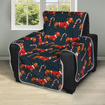 Xmas Dachshund Pattern Print Recliner Protector