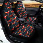 Xmas Dachshund Pattern Print Universal Fit Car Seat Covers