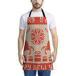 Xmas Deer Knitted Print Apron