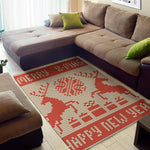 Xmas Deer Knitted Print Area Rug