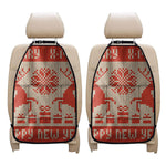 Xmas Deer Knitted Print Car Seat Organizers