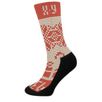 Xmas Deer Knitted Print Crew Socks