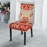 Xmas Deer Knitted Print Dining Chair Slipcover