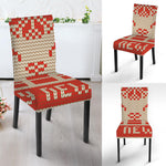 Xmas Deer Knitted Print Dining Chair Slipcover