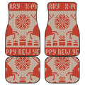 Xmas Deer Knitted Print Front and Back Car Floor Mats