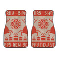 Xmas Deer Knitted Print Front Car Floor Mats