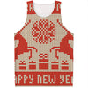 Xmas Deer Knitted Print Men's Tank Top