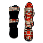 Xmas Deer Knitted Print Muay Thai Shin Guard