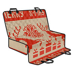 Xmas Deer Knitted Print Pet Car Back Seat Cover