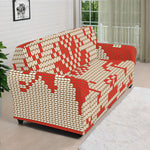 Xmas Deer Knitted Print Sofa Cover