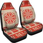 Xmas Deer Knitted Print Universal Fit Car Seat Covers