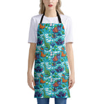 Xmas Dinosaur Pattern Print Apron