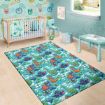 Xmas Dinosaur Pattern Print Area Rug