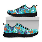 Xmas Dinosaur Pattern Print Black Sneakers