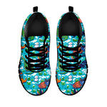 Xmas Dinosaur Pattern Print Black Sneakers
