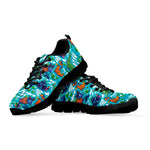 Xmas Dinosaur Pattern Print Black Sneakers