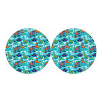 Xmas Dinosaur Pattern Print Car Coasters