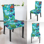 Xmas Dinosaur Pattern Print Dining Chair Slipcover