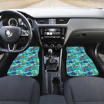 Xmas Dinosaur Pattern Print Front Car Floor Mats