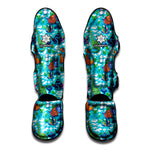 Xmas Dinosaur Pattern Print Muay Thai Shin Guard