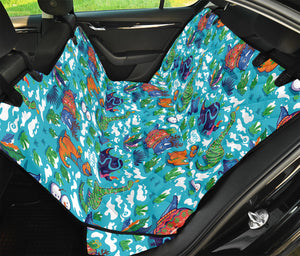 Xmas Dinosaur Pattern Print Pet Car Back Seat Cover