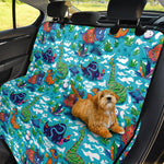 Xmas Dinosaur Pattern Print Pet Car Back Seat Cover