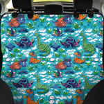 Xmas Dinosaur Pattern Print Pet Car Back Seat Cover