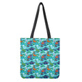 Xmas Dinosaur Pattern Print Tote Bag